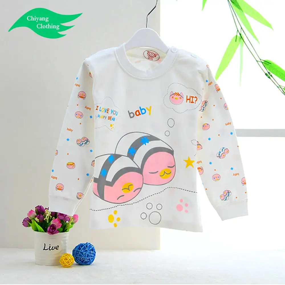 
Оптовая продажа 100% из хлопка для детей с принтом героев из мультфильмов для маленьких девочек с длинными рукавами, топ на бретелях 