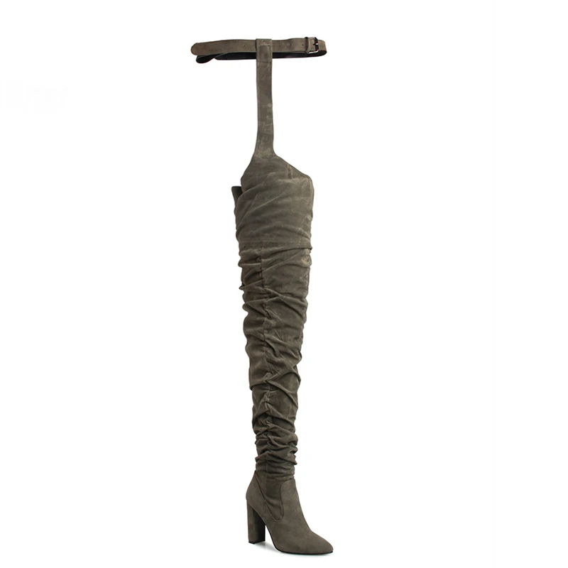 Wetkiss-botas Por Encima De La Rodilla Para Mujer,Botines Fetiche De Látex  De Tacón Alto,A La Moda,Con Cinturón - Buy Botas Altas Hasta El Muslo,Botas  Por Encima De La Rodilla,Látex Botas Fetichistas Product
