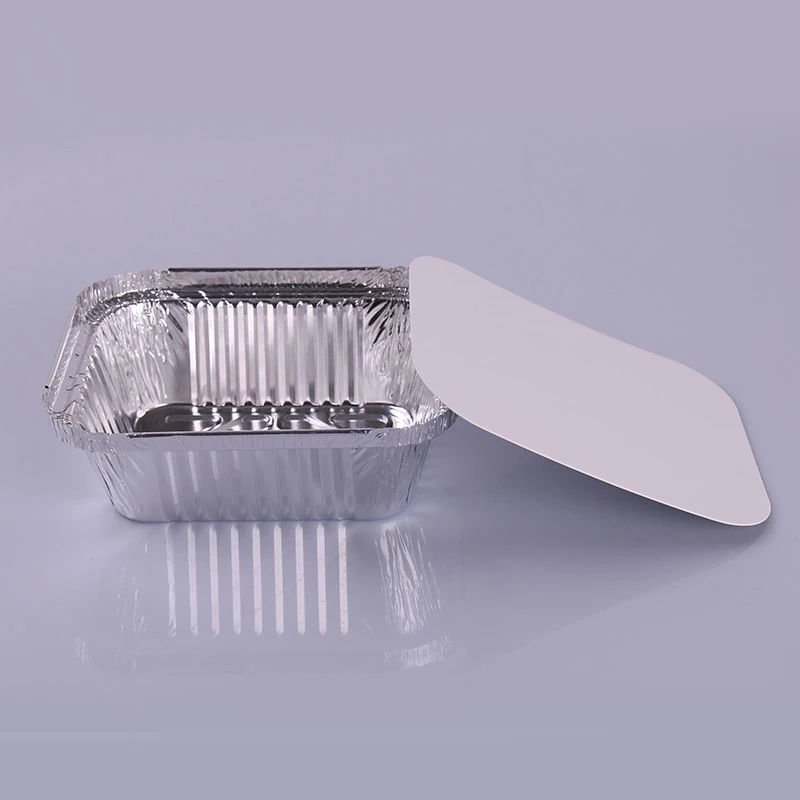 Disposable Takeout Rectangle 450ml Aluminum Foil Containers Foil Aluminum Food Containers Tin