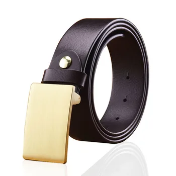 Mens fashion branded custom exotic private label leather belts with flat buckle