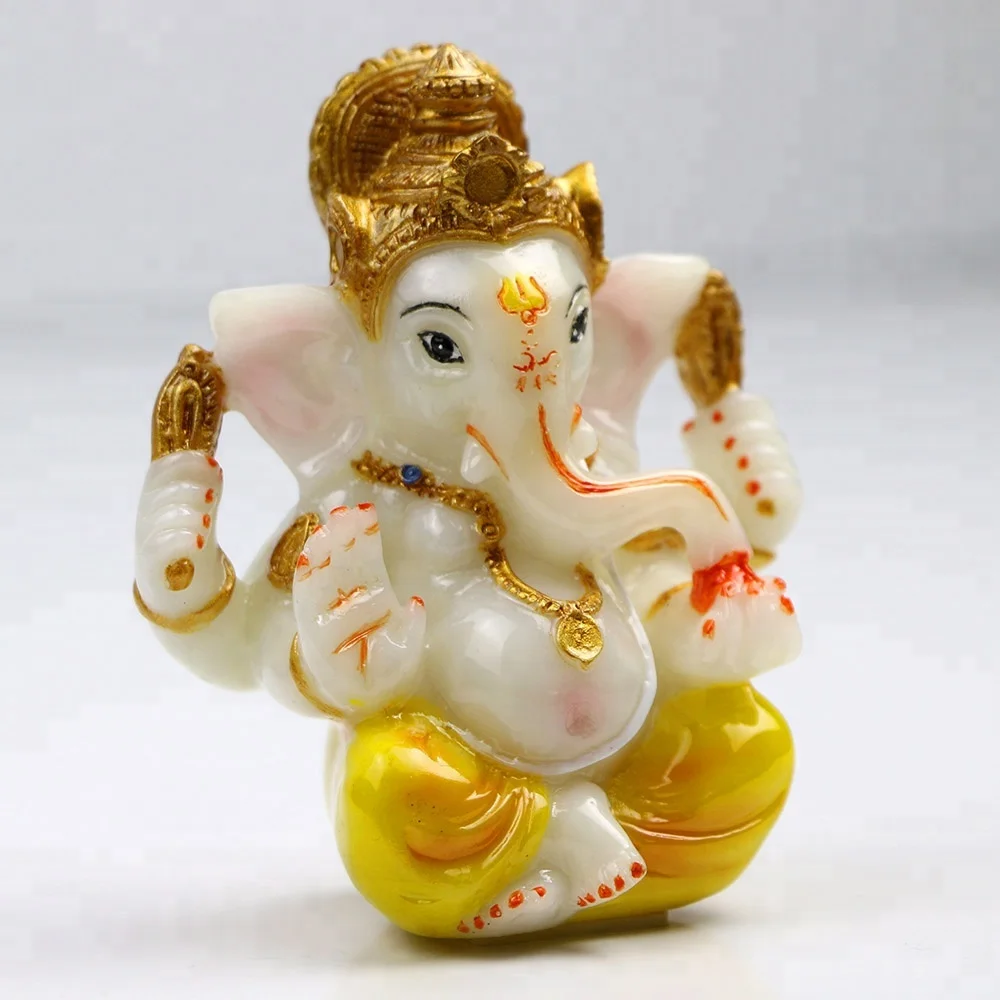 3.5玉完成颜色Ganesha雕像印度教大象成功之神印度印度教神雕像Lord Ganesh, image size:1000x1000