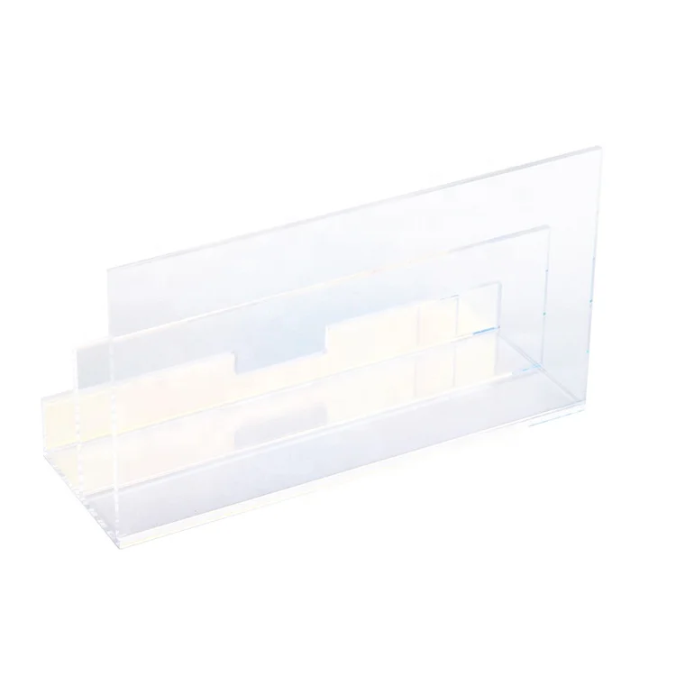 Домашний 2 яруса Радужный держатель для письма Настольный стеклянный