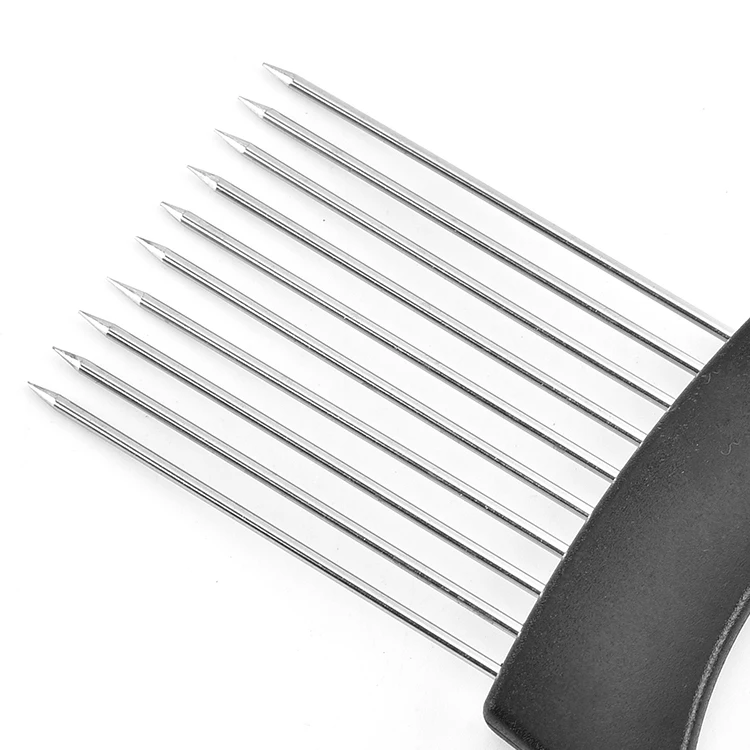 Smart Kitchen Gadgets Stainless Steel Kitchen Slicer Grip Handle Onion Cutter Fork Holder for Slicing