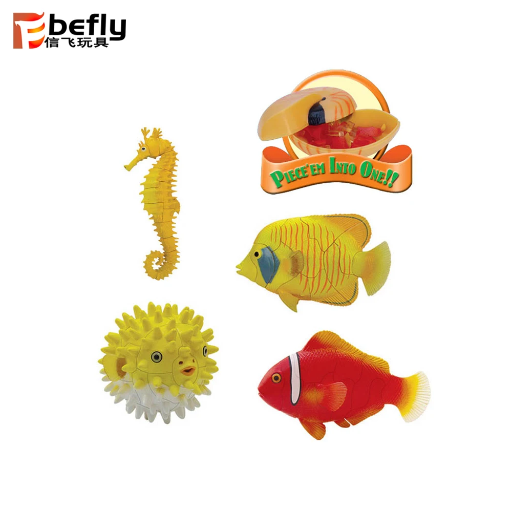 Sea Animal Model Toy Plastic Animals 3d Puzzle - Buy Plastic Animals 3d  Puzzle,3d Puzzle,Toy Puzzle Product on 