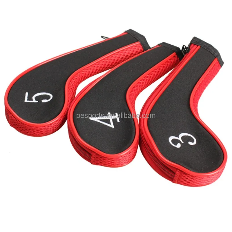 
Индивидуально изготовленные чехлы на молнии для клюшек для гольфа 10 шт./компл. Неопреновые Чехлы для гольфа 