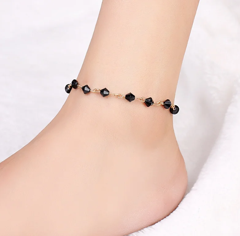 Fashion Euro-american Korea Bohemian Fancy New Latest Design Black Beads  Chain Jewelry Anklet For Women - Buy China Wholesale Diamond Fancy Anklet  Bracelet,Silver Anklet Designs Gold Plated Anklet,2018 Trend Sex Gold Anklet