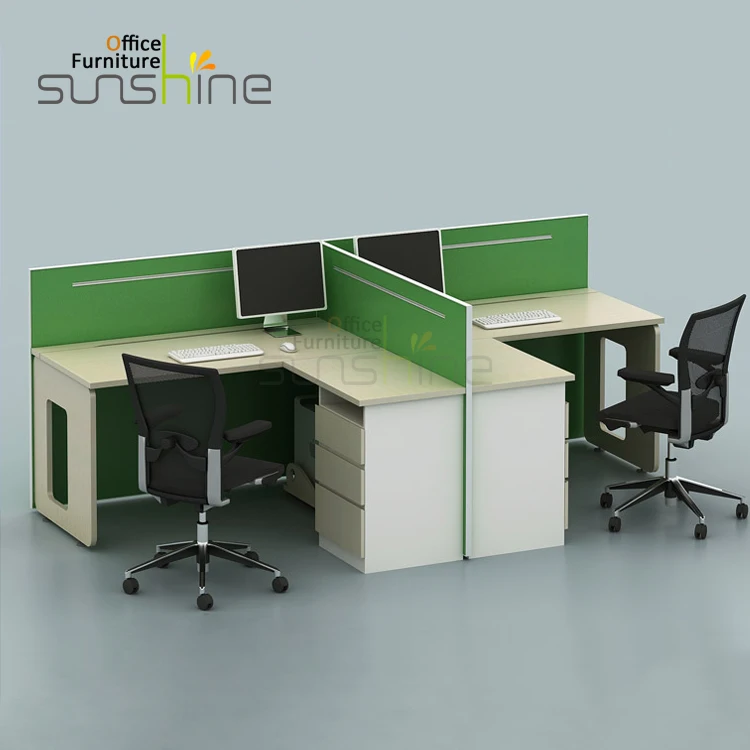Alibaba Hot Sale Double Side Workstation Computer Desk With Partition Made In China