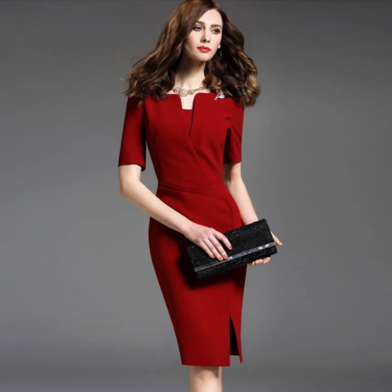 Vestido de Trabalho Lápis Feminino Personalizado Terno de Trabalho