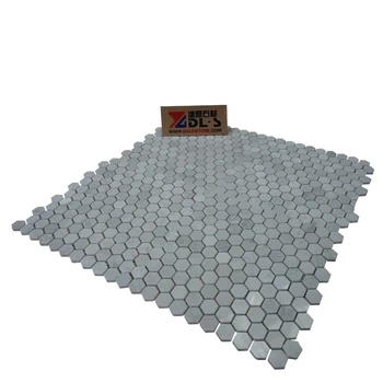Bianco Carrara White 12x12 Small Hexagon Marble Mosaic Tiles Competitive Price