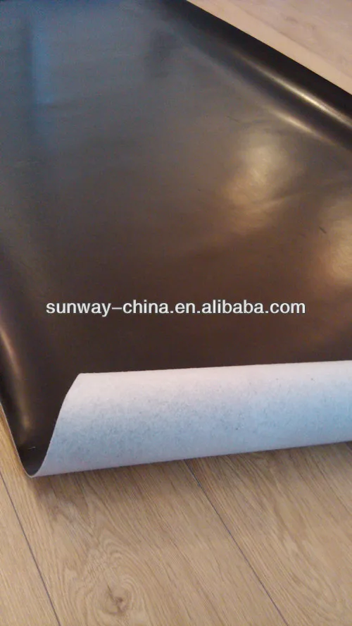 1.2mm Epdm Rubber Sheet with Flock Backing,ASTM D-4637 Standard