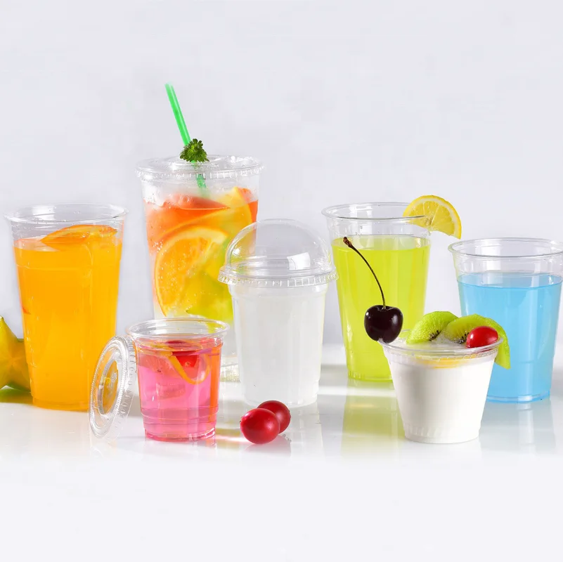 Factory Custom Disposable Juice Water Drinking Plastic 9oz Pet Cups Wth ...