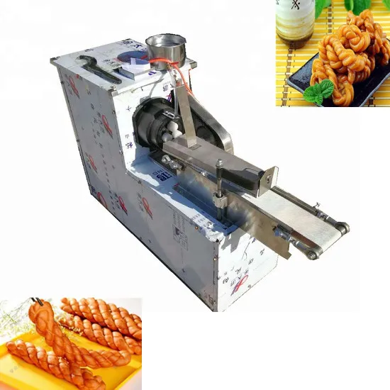 Twisted Doughnut Encrutsing Machine Dough Twisting Cutting Machine Pretzel Dough Twist Making Machine