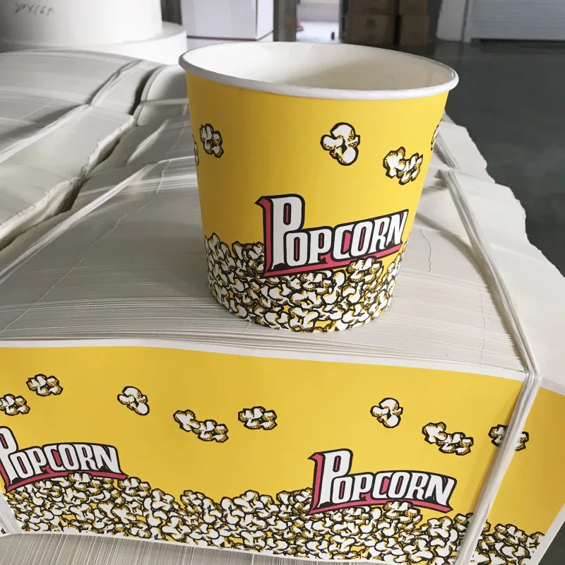 Multiple Sizes Disposable Paper Popcorn Bucket Popcorn Cup