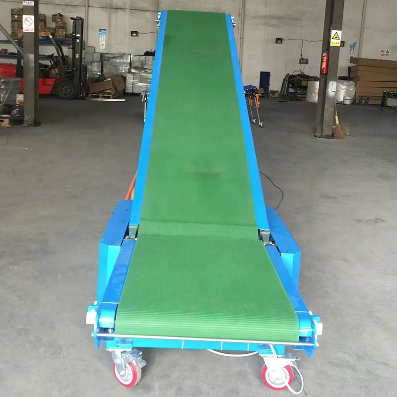 Incline Industrial Adjustable  Belt Conveyor Container Loading Ramp Used