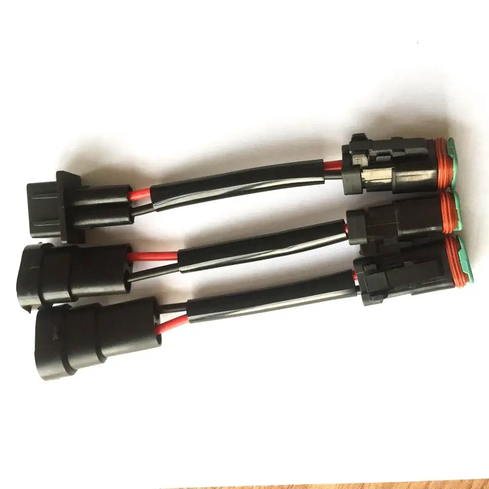 9005 9006 H11에서 독일식 DT DTP 2핀 커넥터로 변환하는 배선 하네스, 안개등 컨버터 LED 작업등 바 소켓 어댑터  18AWG 10CBM