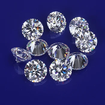 High Quality Kinds Of Size White CZ Diamond Round Loose Stones Cubic Zirconia For Ring Jewelry