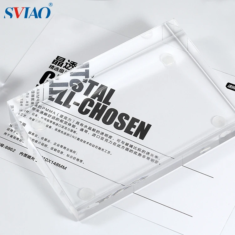 New Design Clear Acrylic Sign Display Stand Table Name Price Tag Menu Holder Adversting Stand