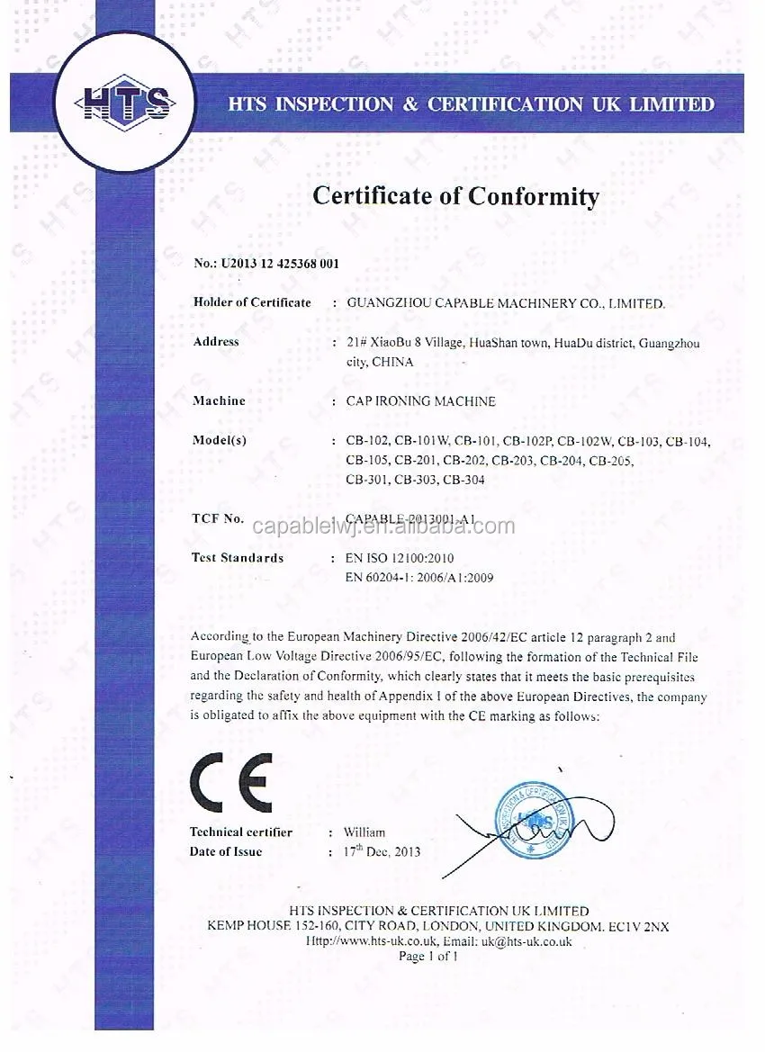 Make the Visor Has a Perfect Radian Cap Visor peak Cooling Machine CB-GZ-105P and Made in GUANGZHOU