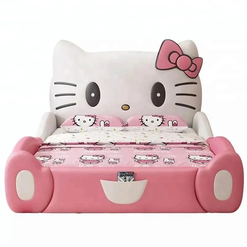 Cartoon Bed Kids Furniture Children Bedroom Kitty Girl's Bed Y36 - Buy Car  Bed,Leather Kids Bed,Cartoon Kids Bedroom Furniture Product on 