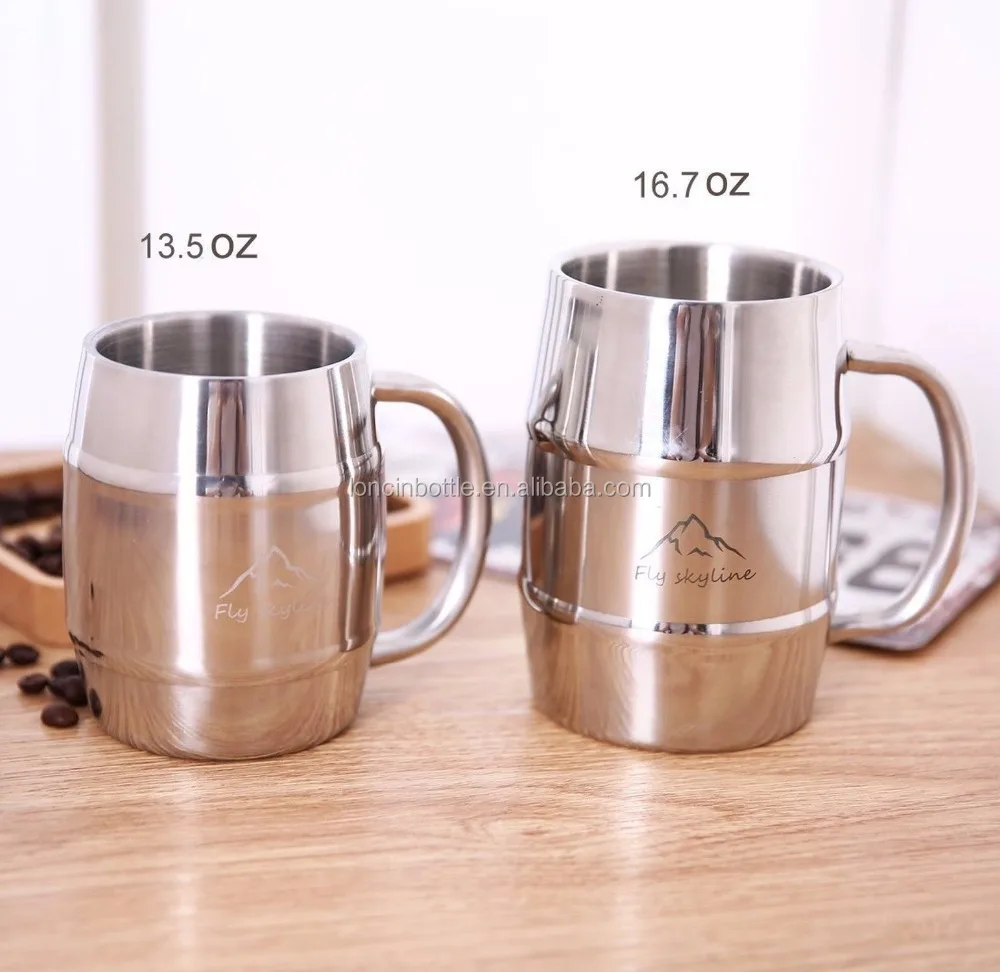 500ml Stainless Steel Insulated Beer Mug With Lid - Leakproof For Hot & Cold Drinks