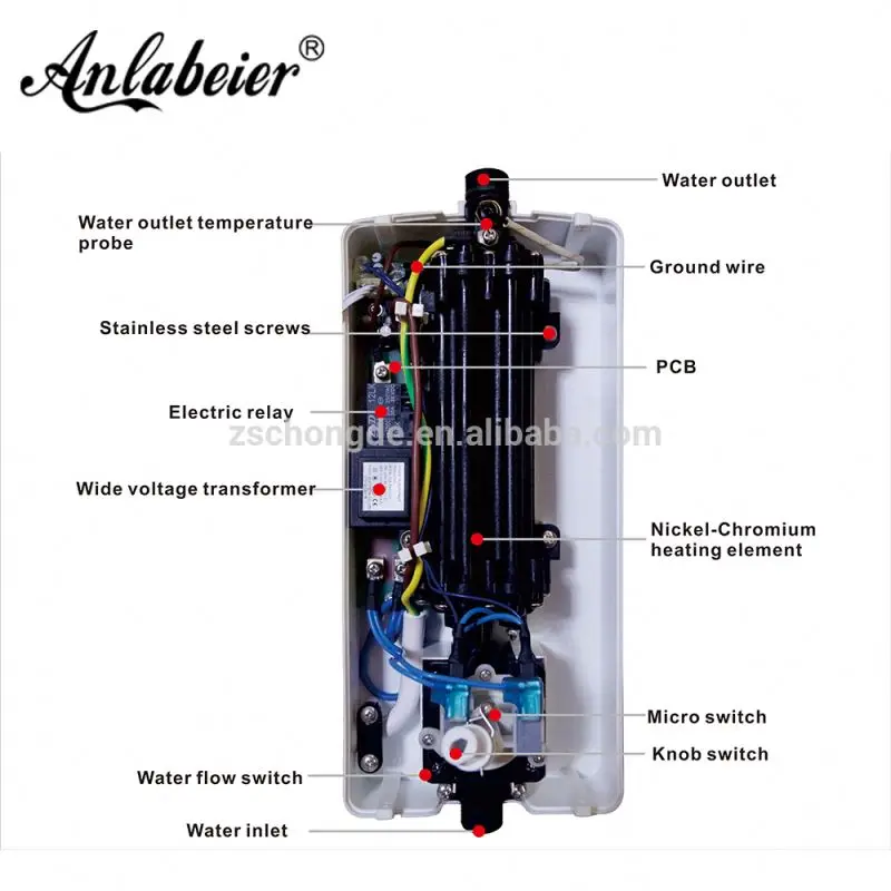 Anlabeier Brand Electric Instant Water Heater for Commercial Use Electric Storage Water Heater