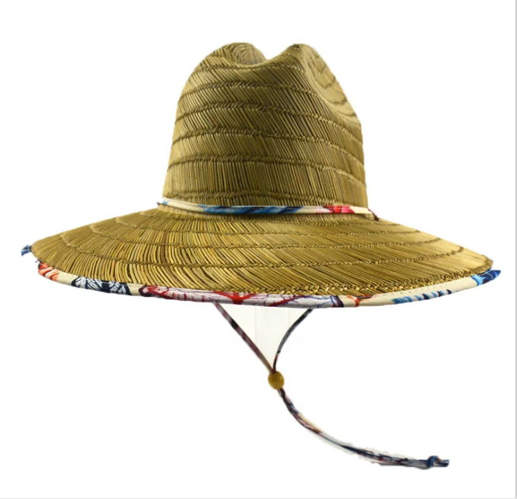 Pittsburgh Steelers Patch Bamboo Straw Summer HAT Sombrero LIFEGUARD