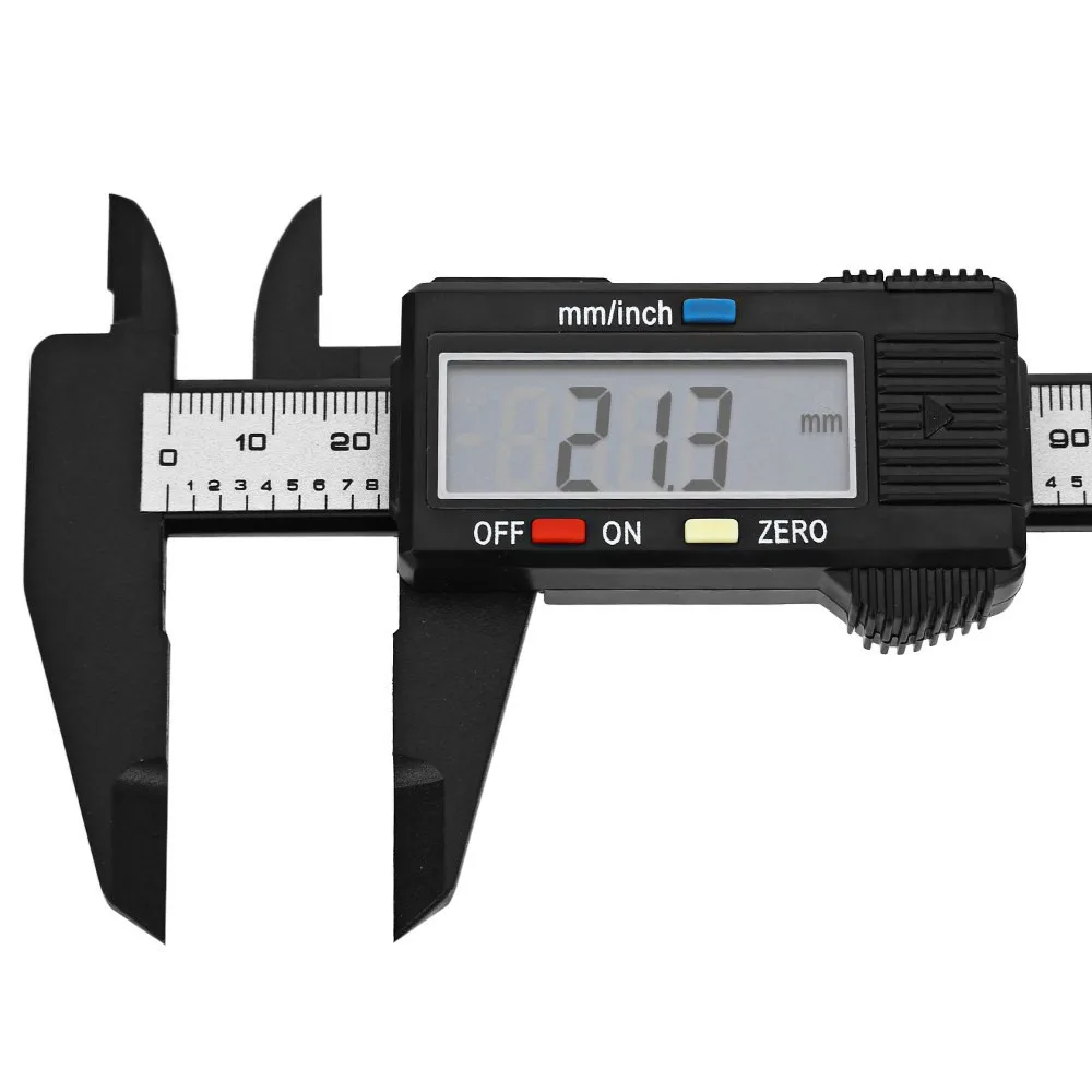 6" 150mm Carbin Fiber Electronic Digital Vernier Caliper LCD Micrometer Guage QC 