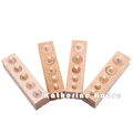 2016 New Arrival Montessori Educational Wooden Toys Math Cylinder Socket Family Pack Early Learning 4pcs set