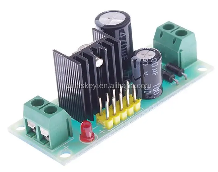 Modulo Regolatore Tensione L7805 LM7805 - 5V, 1.2A, Input 7.5-20V AC/DC, 3 Pezzi