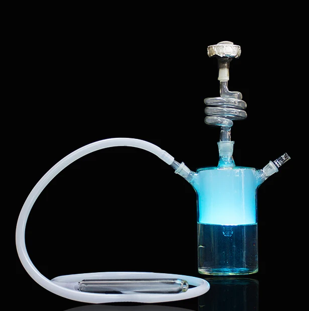 Large Customized Glass LED Hookah Shisha Mirrored Sheesha for Hookah Bar OEM Smoking Device with LED Light Wholesale
