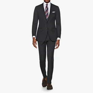 Custom Made Men's 2-Piece Suit Super 120's 100% Wool Grey Fabric Single Breasted Zipper Fly High-End Pleated Plus Size