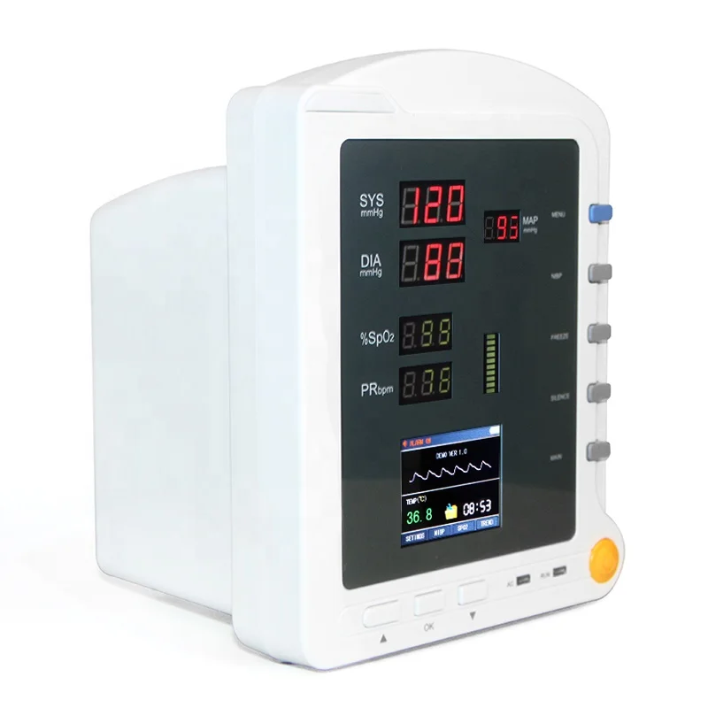 
 CONTEC CMS5100 CE наружного использования ручной для контроля за жизненно важными показателями портативный монитор пациента  