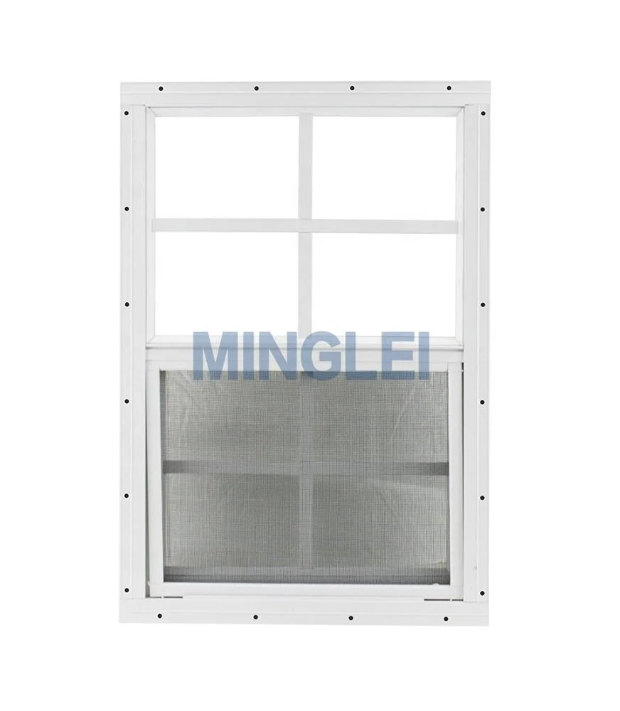 Aluminum vertical sliding shed windows