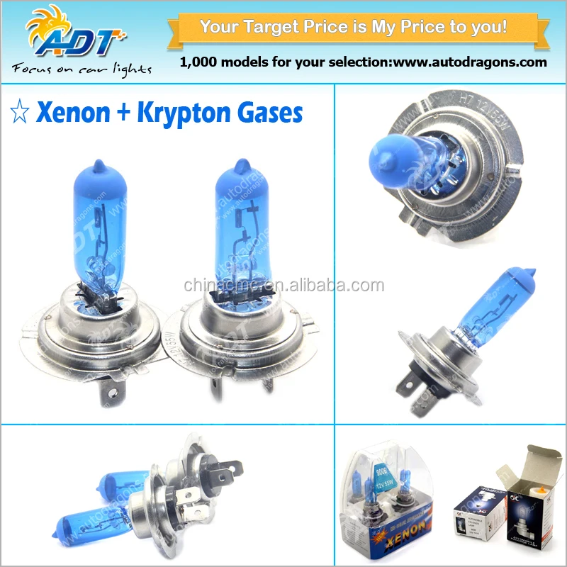 100W Xenon Halogen 7500K Headlight 12V Lamp 64210 H7 Super White Plasma Bulb #Ga27
