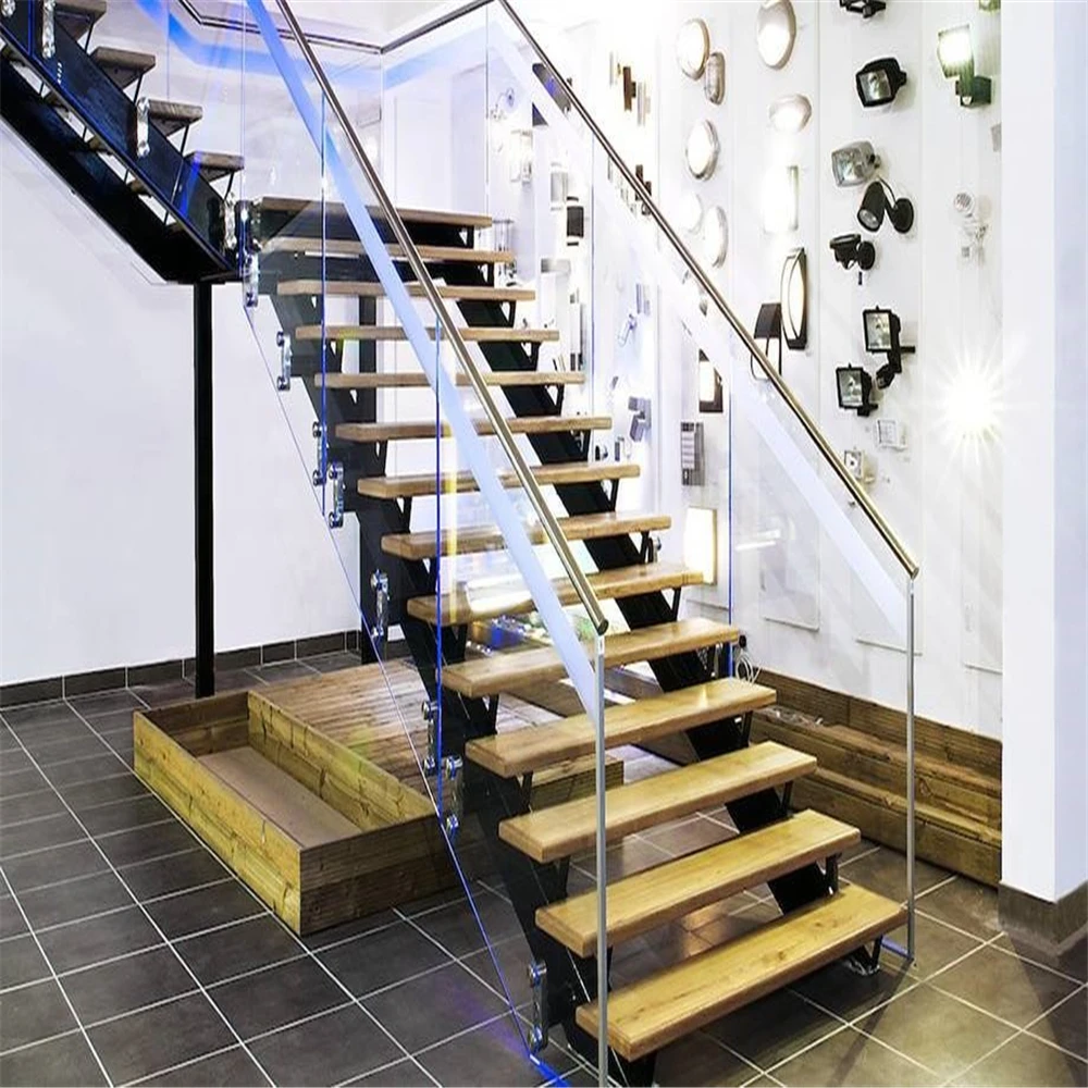 Modern Design Indoor Models of Stairs for Second Floor with Mono Stringer