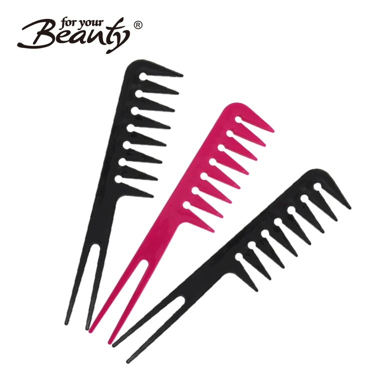 Amber Magic Tail Comb for Salon Plastic Lift Trendy Hair Fish Comb