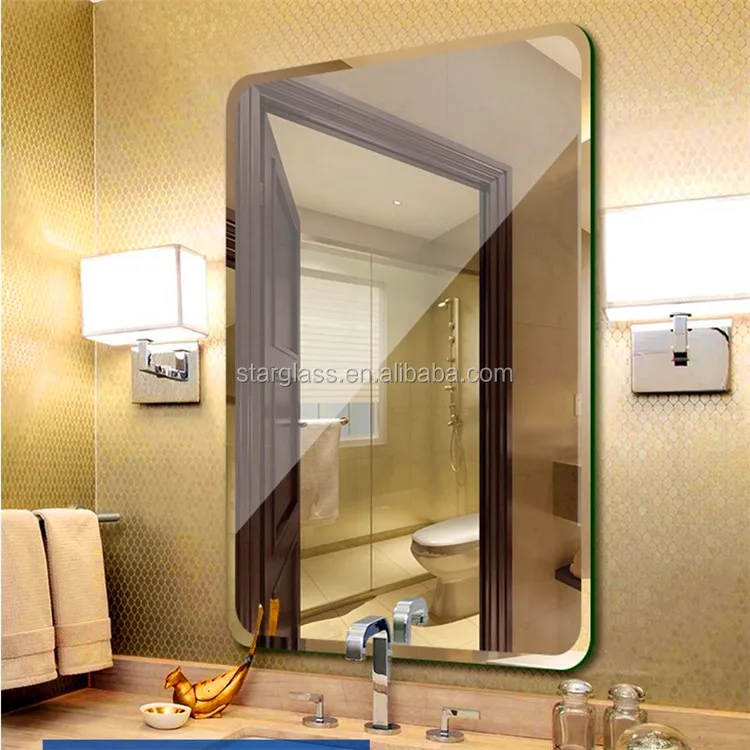 4mm 5mm 6mm Thickness Beveled Edge Decorative Wall Mirror Glass Factory