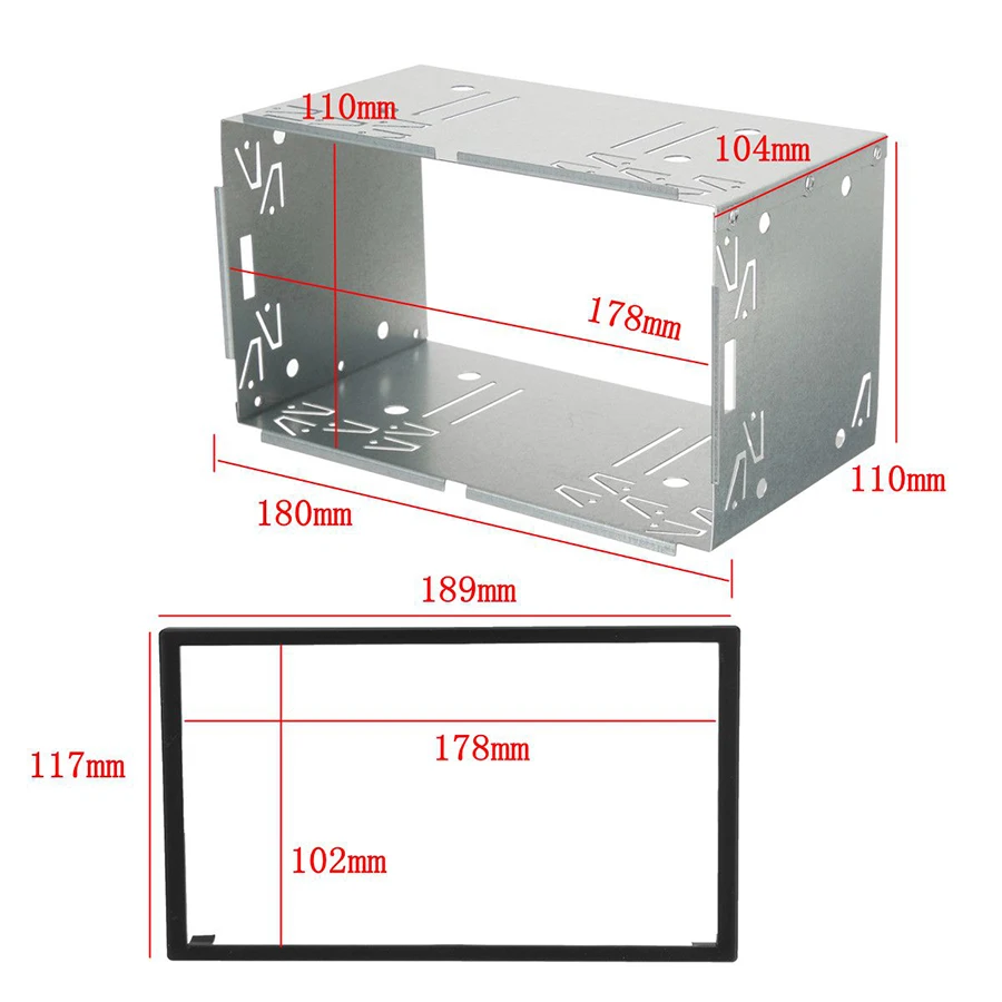 TOPSOURCE универсальный автомобильный стерео DVD-радиоприемник 6,2 дюйма, панель приборной панели, металлическая рамка, CD отделка, крепление для приборной панели, установочный комплект 2 Din 178x100мм