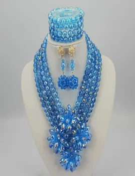Party dubai jewellery African rhinestone necklace sets earings wholesale indian jewelry XGS13