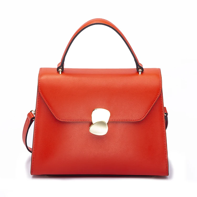 orange color handbags