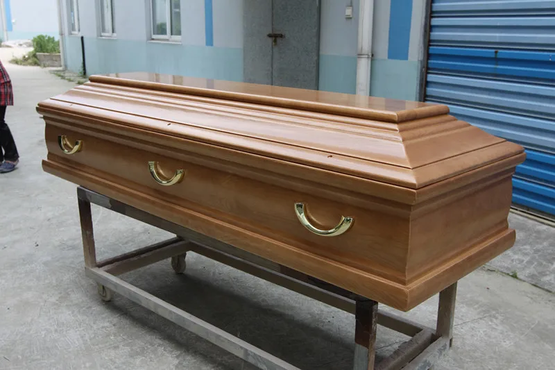 JS-E666 German Style Wooded Coffin
