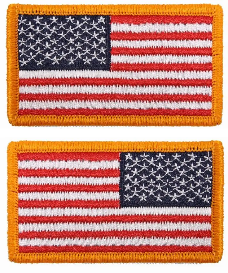 Flag en diseños bordado parches de hierro en 14 piezas de EE UU