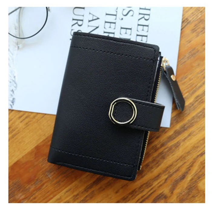 Wholesale Korean Style New Design Cute Pu Leather Pure Color Fashion  Cheapest Shorts Wallets Small Push Button Girls Wallet - Buy Young Girl