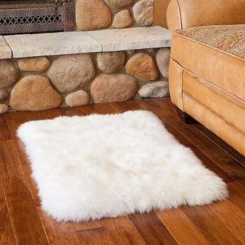 Large size or OEM Genuine sheepskin rectangle rug shaggy area rug and carpet 4x6feet