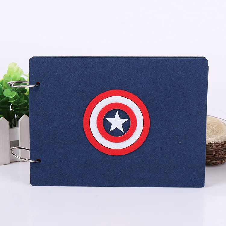 
Пользовательские дешевые экологически чистые фетровые фотоальбомы из переработанного мультфильма «сделай сам» 