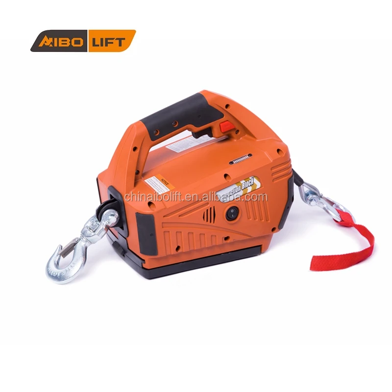 Hardware Handling Tool Wire Rope Winch 1000lbs 24v Rechargeable Battery Pack Electric Winch