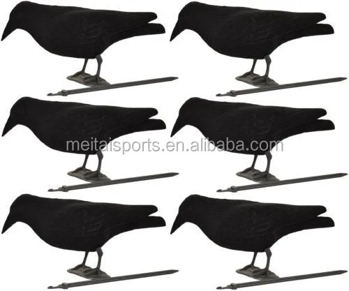 Полноразмерные флокированные вороны приманки