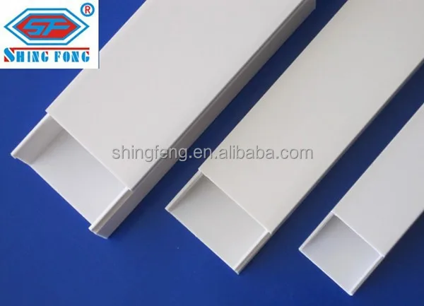 Plastic Air Duct PVC Rectangular Duct 75X75mm PVC Cable Trunking Duct