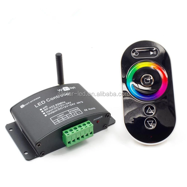 RGB Wifi LED Controller With RF Touch Remote For SMD5050 & 3528 LED Strips - DC12-24V, 4A Per Channel, For Android/iOS Use - Foto 11