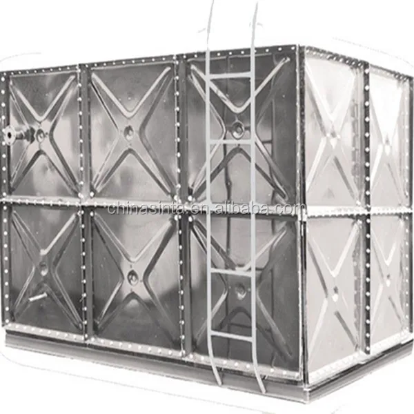 Factory Supply 100 Cubic Meters Galvanized Water Tanks/professional square Galvanized Steel Water tank